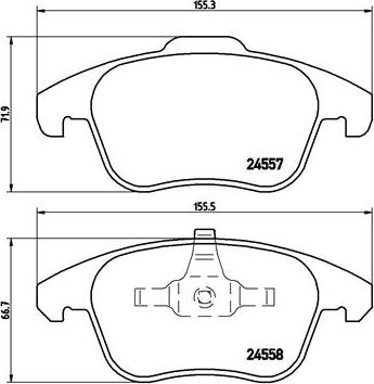 Brembo P 61 086 - Тормозные колодки, дисковые, комплект parts5.com