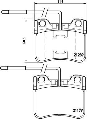 Brembo P 61 034 - Тормозные колодки, дисковые, комплект parts5.com