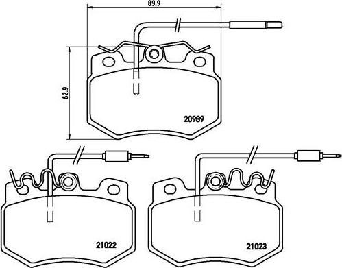 Brembo P 61 031 - Тормозные колодки, дисковые, комплект parts5.com