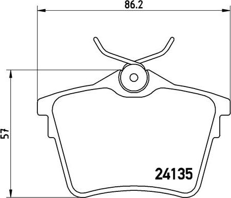 Brembo P 61 079 - Тормозные колодки, дисковые, комплект parts5.com