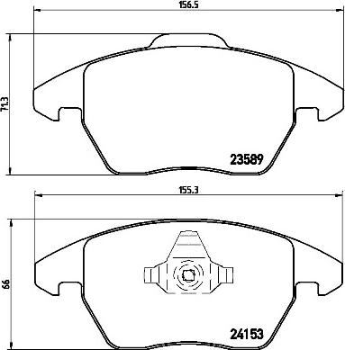 Brembo P 61 076X - Тормозные колодки, дисковые, комплект parts5.com