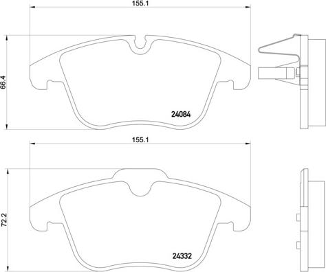 Brembo P 61 106 - Тормозные колодки, дисковые, комплект parts5.com