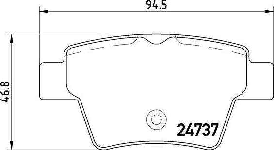 Brembo P 61 100 - Тормозные колодки, дисковые, комплект parts5.com