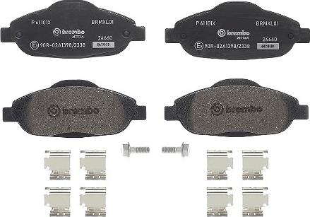 Brembo P 61 101X - Тормозные колодки, дисковые, комплект parts5.com