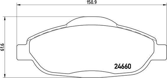 Brembo P 61 101X - Тормозные колодки, дисковые, комплект parts5.com