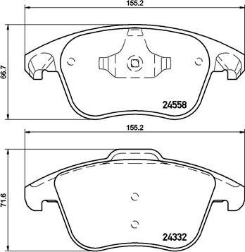 Brembo P 61 117 - Тормозные колодки, дисковые, комплект parts5.com