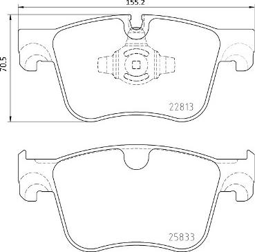 Brembo P 61 135 - Тормозные колодки, дисковые, комплект parts5.com