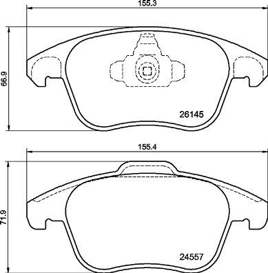 Brembo P 61 136 - Тормозные колодки, дисковые, комплект parts5.com