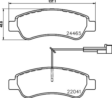 Brembo P 61 125 - Тормозные колодки, дисковые, комплект parts5.com