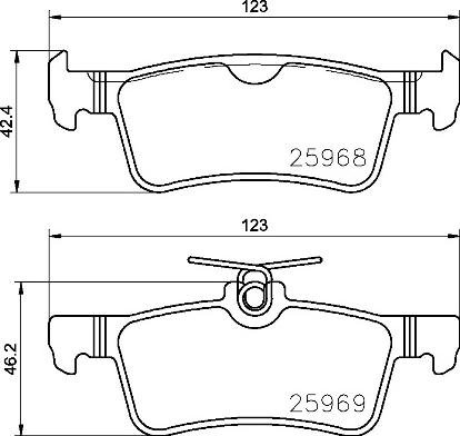 Brembo P 61 126 - Тормозные колодки, дисковые, комплект parts5.com