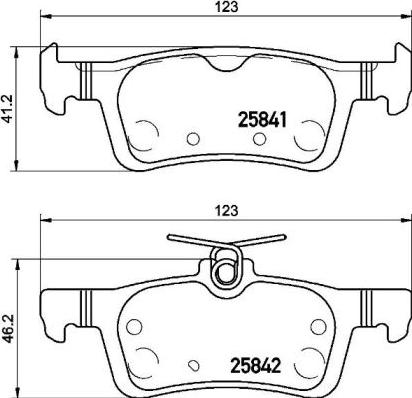 Brembo P 61 121 - Тормозные колодки, дисковые, комплект parts5.com