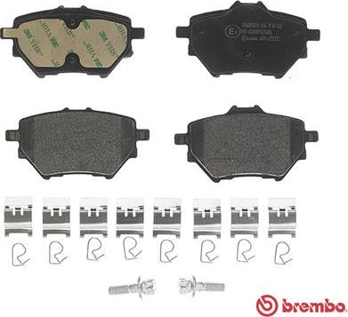 Brembo P 61 122 - Тормозные колодки, дисковые, комплект parts5.com