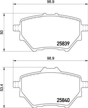 Brembo P 61 122 - Тормозные колодки, дисковые, комплект parts5.com