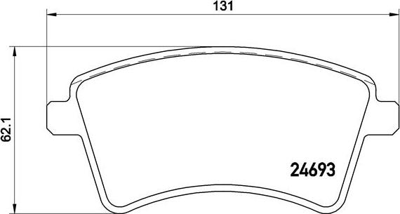 Brembo P 68 044 - Тормозные колодки, дисковые, комплект parts5.com