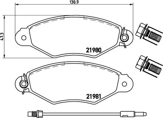 Brembo P 68 042 - Тормозные колодки, дисковые, комплект parts5.com