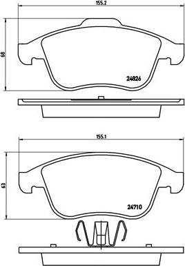 Brembo P 68 047X - Тормозные колодки, дисковые, комплект parts5.com