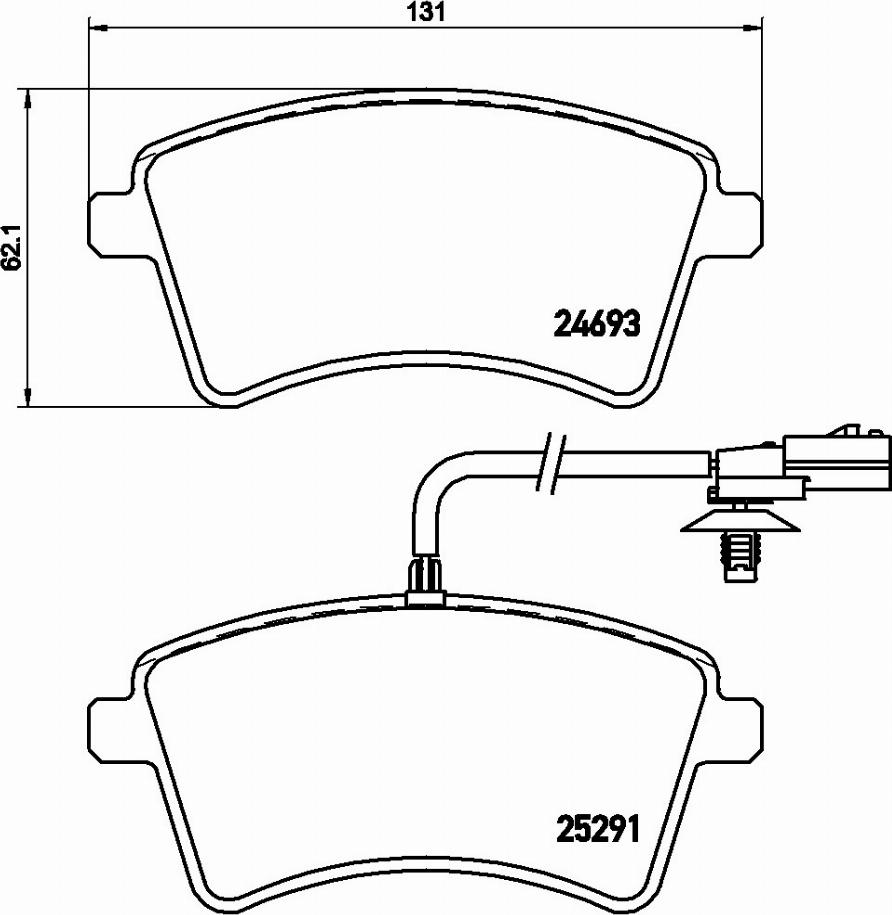 Brembo P 68 058E - Тормозные колодки, дисковые, комплект parts5.com