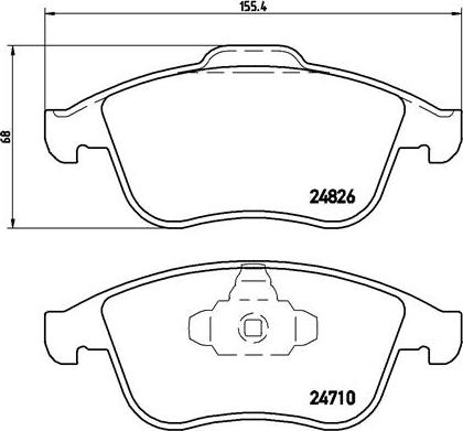 Brembo P 68 052 - Тормозные колодки, дисковые, комплект parts5.com