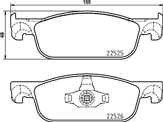 Brembo P 68 065 - Тормозные колодки, дисковые, комплект parts5.com