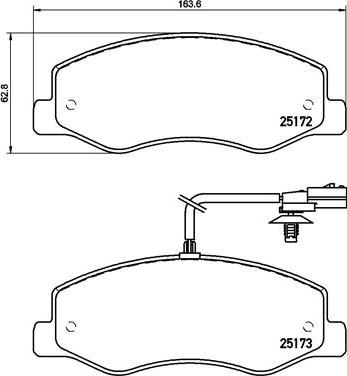 Brembo P 68 061 - Тормозные колодки, дисковые, комплект parts5.com