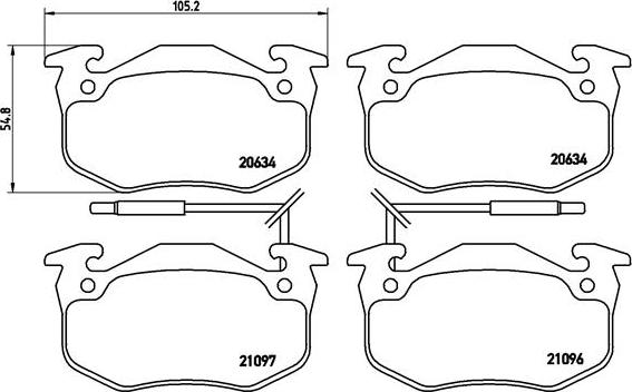 Brembo P 68 015 - Тормозные колодки, дисковые, комплект parts5.com