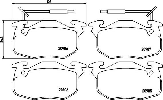 Brembo P 68 010 - Тормозные колодки, дисковые, комплект parts5.com