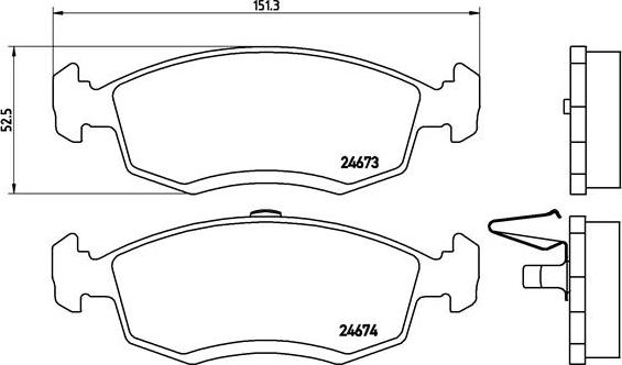 Brembo P 68 039 - Тормозные колодки, дисковые, комплект parts5.com