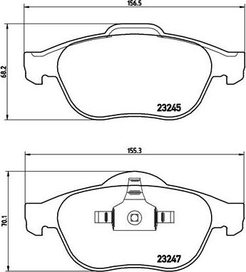 Brembo P 68 030 - Тормозные колодки, дисковые, комплект parts5.com