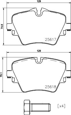 Brembo P 06 093 - Тормозные колодки, дисковые, комплект parts5.com