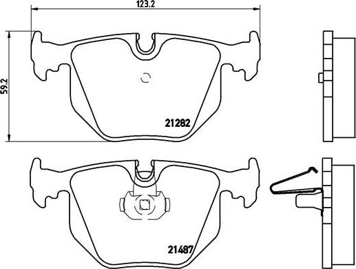 Brembo P 06 044 - Тормозные колодки, дисковые, комплект parts5.com