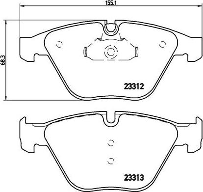 Brembo P 06 054X - Juego de pastillas de freno parts5.com