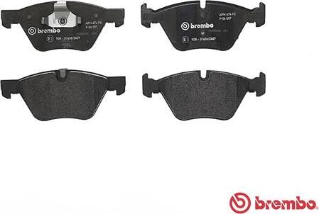 Brembo P 06 057 - Тормозные колодки, дисковые, комплект parts5.com