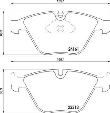 Brembo P 06 081 - Juego de pastillas de freno parts5.com