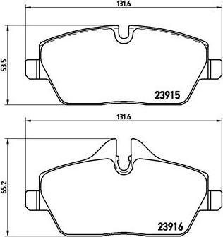 Brembo P 06 034 - Тормозные колодки, дисковые, комплект parts5.com