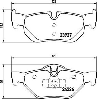 Brembo P 06 038 - Тормозные колодки, дисковые, комплект parts5.com