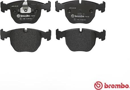 Brembo P 06 021 - Тормозные колодки, дисковые, комплект parts5.com