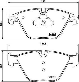 Brembo P 06 074 - Тормозные колодки, дисковые, комплект parts5.com