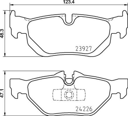 Brembo P 06 105 - Тормозные колодки, дисковые, комплект parts5.com