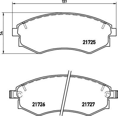 Brembo P 15 011 - Тормозные колодки, дисковые, комплект parts5.com