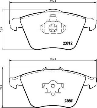 Brembo P 10 012 - Тормозные колодки, дисковые, комплект parts5.com