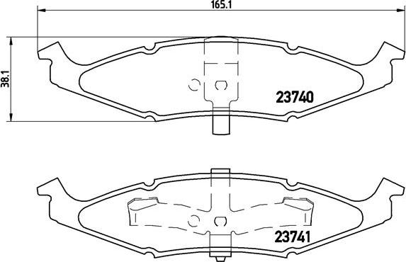 Brembo P 11 009 - Тормозные колодки, дисковые, комплект parts5.com