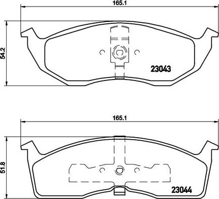 Brembo P 11 008 - Тормозные колодки, дисковые, комплект parts5.com