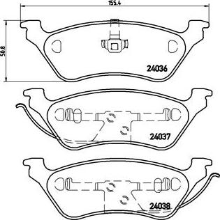 Brembo P 11 014 - Тормозные колодки, дисковые, комплект parts5.com