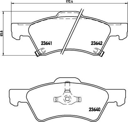 Brembo P 11 015 - Тормозные колодки, дисковые, комплект parts5.com