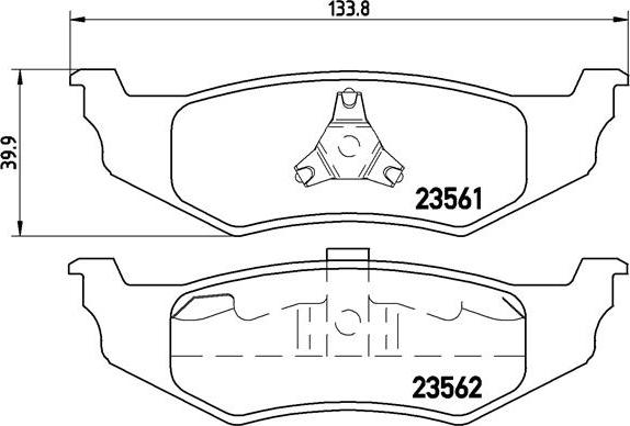 Brembo P 11 010 - Тормозные колодки, дисковые, комплект parts5.com