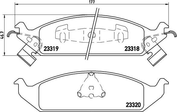 Brembo P 11 011 - Тормозные колодки, дисковые, комплект parts5.com