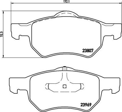 Brembo P 11 013 - Тормозные колодки, дисковые, комплект parts5.com