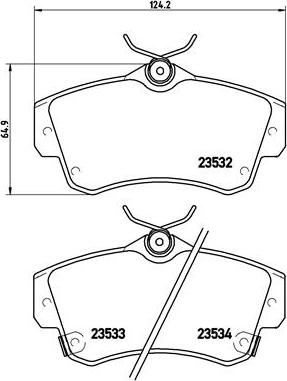 Brembo P 11 012 - Тормозные колодки, дисковые, комплект parts5.com