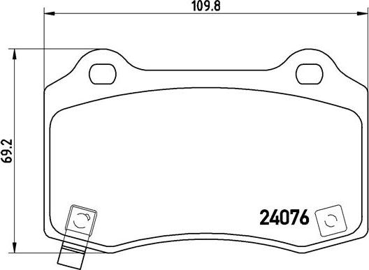 Brembo P 11 024 - Тормозные колодки, дисковые, комплект parts5.com