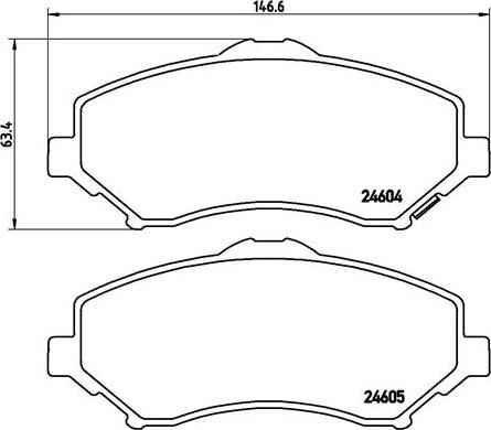 Brembo P 11 025 - Juego de pastillas de freno parts5.com